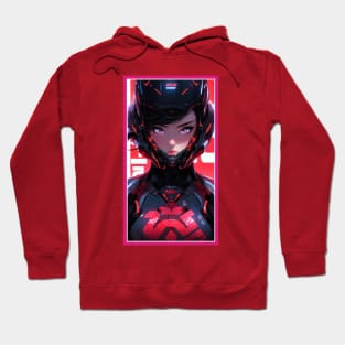 Anime Race Girl | Quality 3D Anime Artwork | Pink Red Black Blue Chibi Manga Anime Art Hoodie